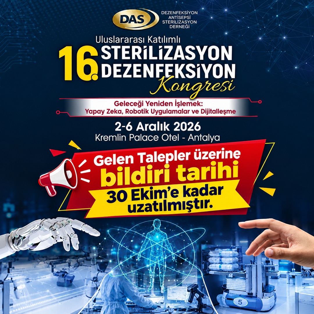 16. DAS Kongresi bildiri tarihi 30 ekime kadar uzatılmıştır.